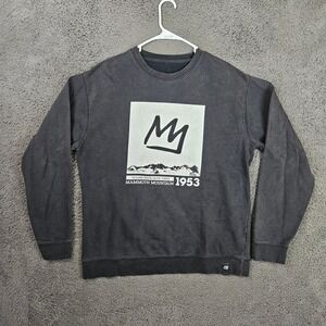 Mammoth‎ Mountain Graphic Crewneck Sweatshirt Mens Faded Black
